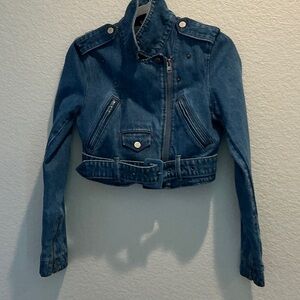 GapStudio Denim Crop Collection 01 Moto Jacket